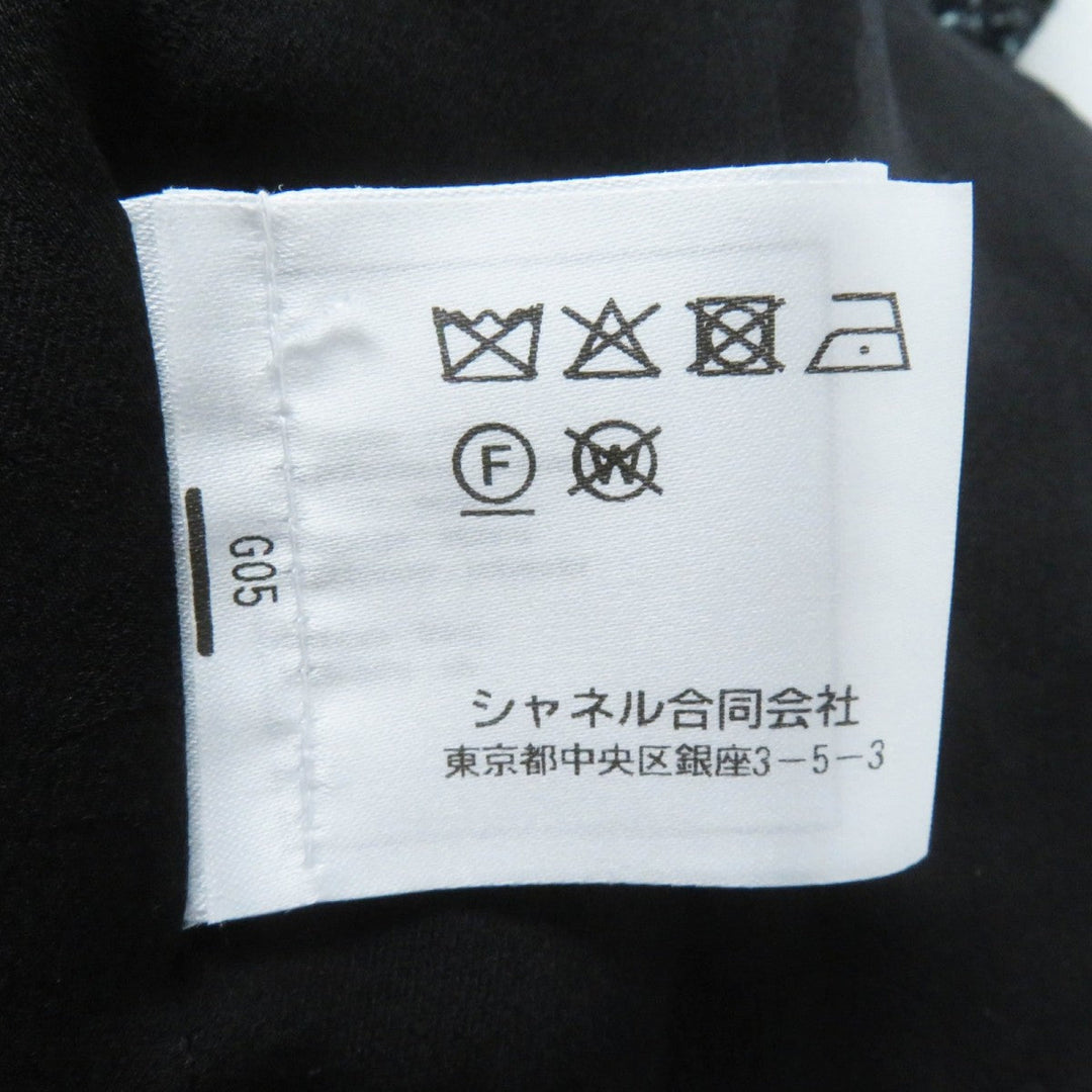 CHANEL tailored jacket 22B P73315 Outer material: 67% cotton, Outer material: 14% polyamide (nylon), Outer material: 13% wool, Outer material: 3% alpaca, Outer material: 3% polyester black turquoise Women 38 Used Authentic