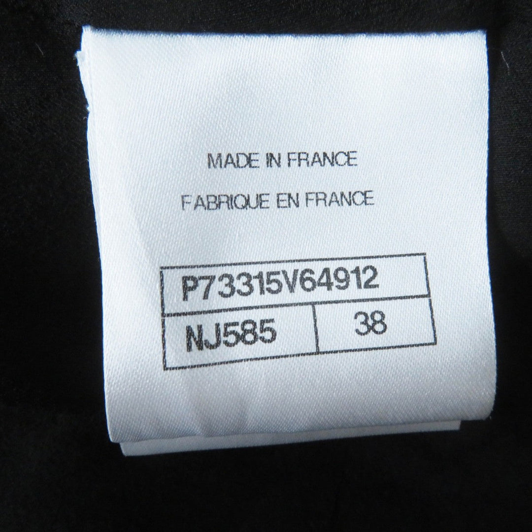 CHANEL tailored jacket 22B P73315 Outer material: 67% cotton, Outer material: 14% polyamide (nylon), Outer material: 13% wool, Outer material: 3% alpaca, Outer material: 3% polyester black turquoise Women 38 Used Authentic