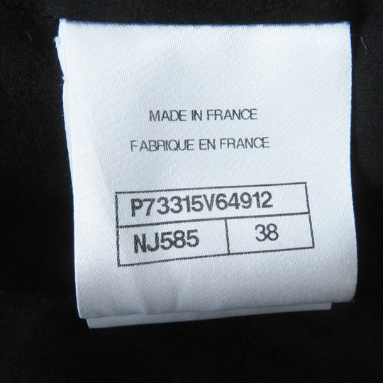 CHANEL tailored jacket 22B P73315 Outer material: 67% cotton, Outer material: 14% polyamide (nylon), Outer material: 13% wool, Outer material: 3% alpaca, Outer material: 3% polyester black turquoise Women 38 Used Authentic