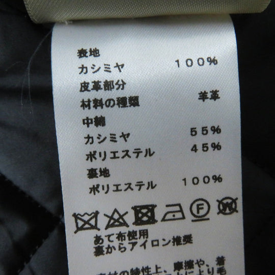 HERMES Jacket 3H0208DW Outer: 100% cashmere, Leather: Sheepskin, Filling: 55% cashmere, Filling: 45% polyester, Lining: 100% polyester black Women 34 Used Authentic