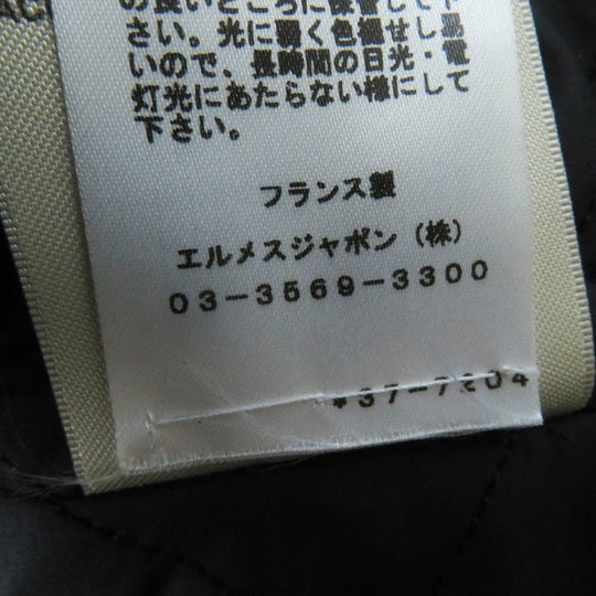 HERMES Jacket 3H0208DW Outer: 100% cashmere, Leather: Sheepskin, Filling: 55% cashmere, Filling: 45% polyester, Lining: 100% polyester black Women 34 Used Authentic