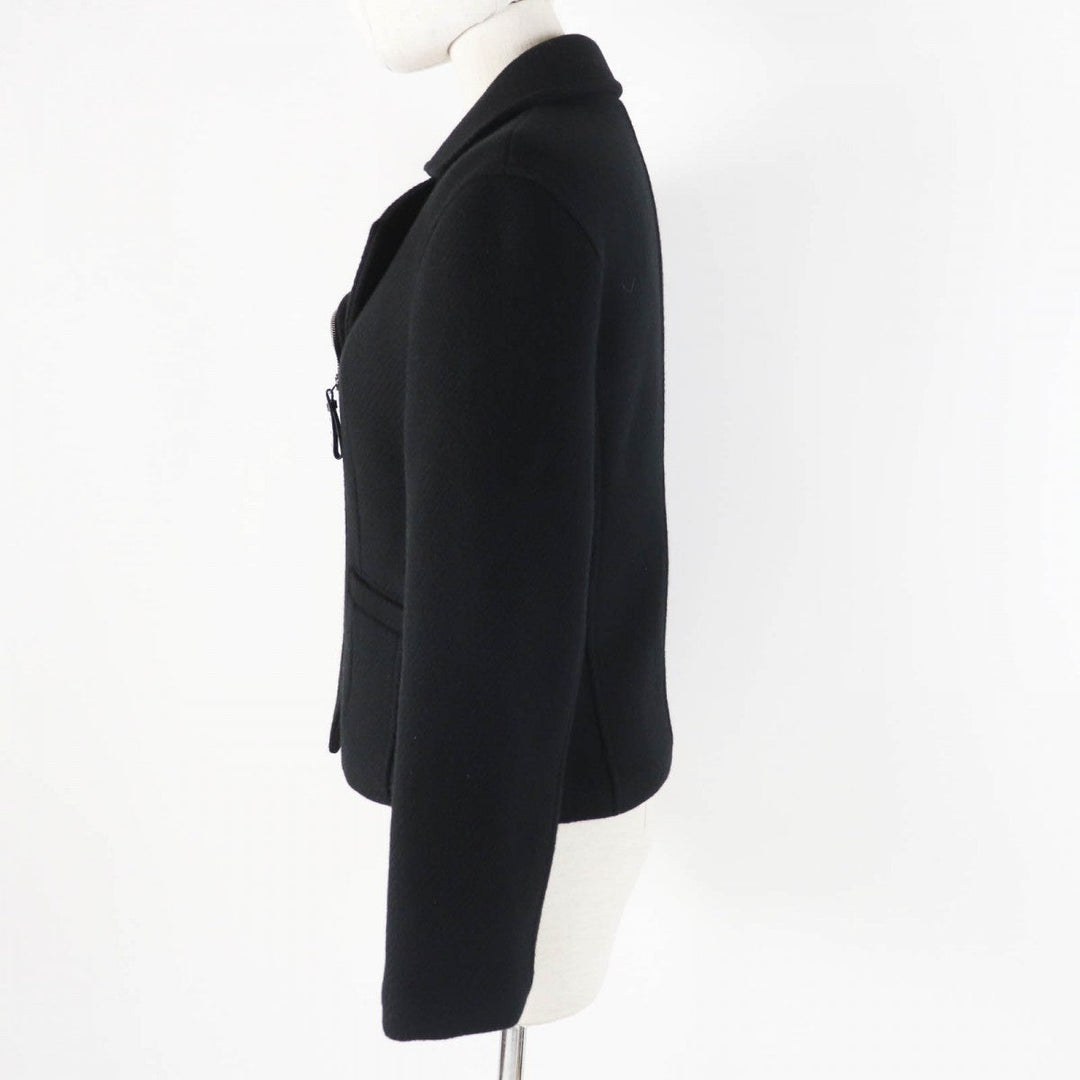 HERMES Jacket 3H0208DW Outer: 100% cashmere, Leather: Sheepskin, Filling: 55% cashmere, Filling: 45% polyester, Lining: 100% polyester black Women 34 Used Authentic