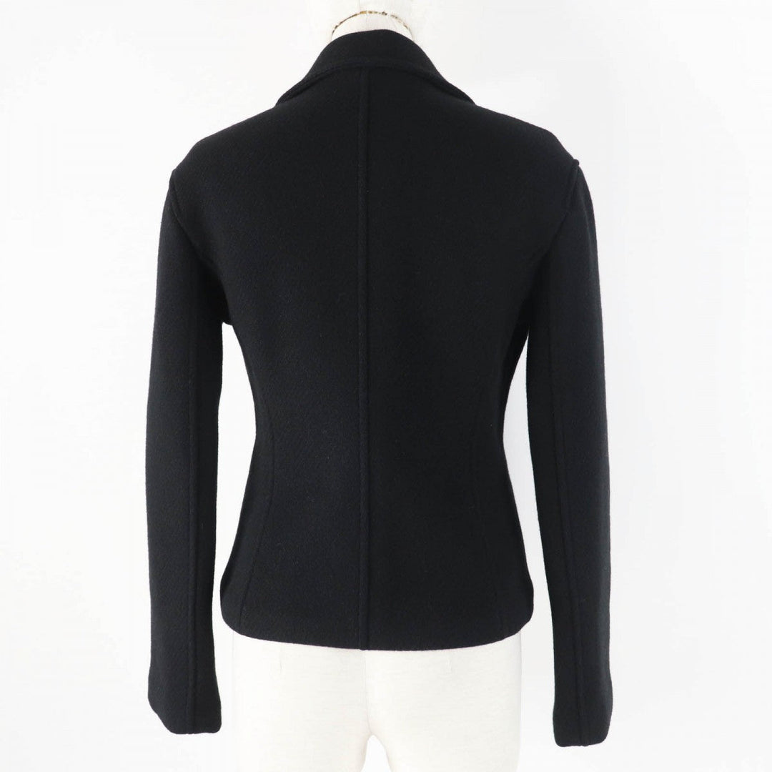 HERMES Jacket 3H0208DW Outer: 100% cashmere, Leather: Sheepskin, Filling: 55% cashmere, Filling: 45% polyester, Lining: 100% polyester black Women 34 Used Authentic