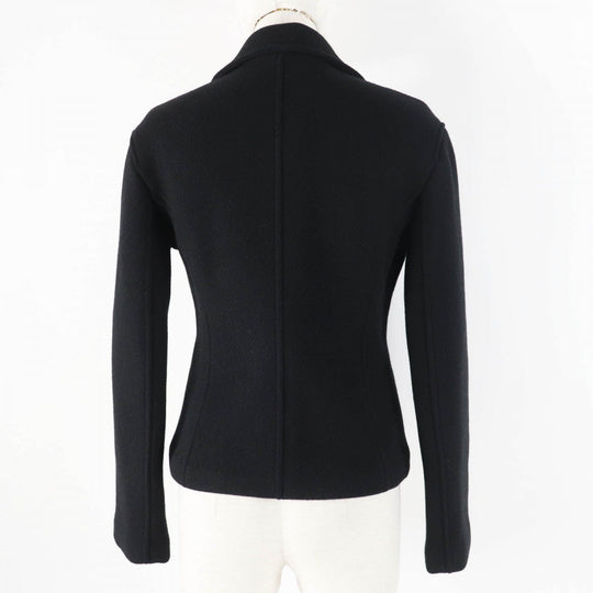 HERMES Jacket 3H0208DW Outer: 100% cashmere, Leather: Sheepskin, Filling: 55% cashmere, Filling: 45% polyester, Lining: 100% polyester black Women 34 Used Authentic
