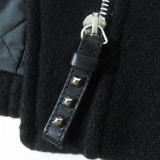 HERMES Jacket 3H0208DW Outer: 100% cashmere, Leather: Sheepskin, Filling: 55% cashmere, Filling: 45% polyester, Lining: 100% polyester black Women 34 Used Authentic