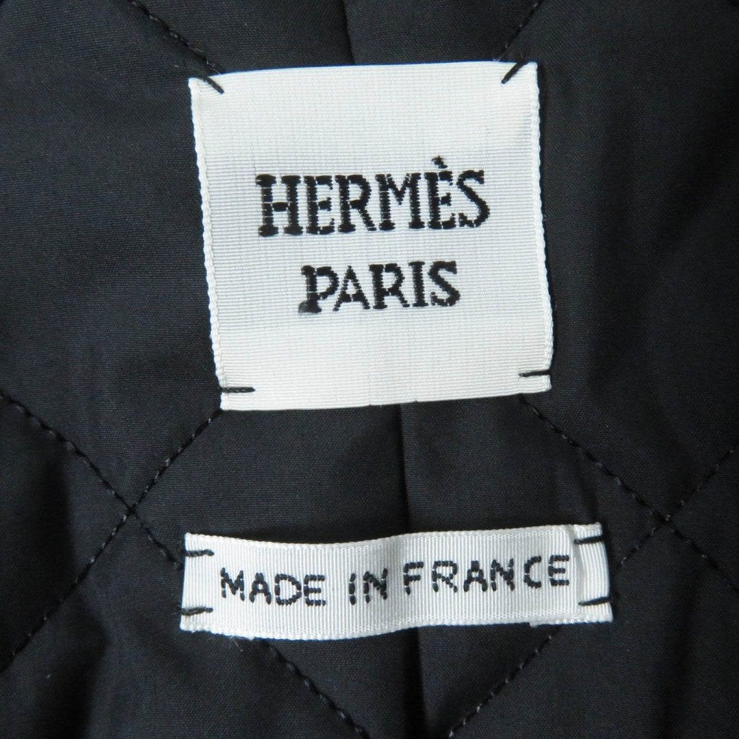 HERMES Jacket 3H0208DW Outer: 100% cashmere, Leather: Sheepskin, Filling: 55% cashmere, Filling: 45% polyester, Lining: 100% polyester black Women 34 Used Authentic