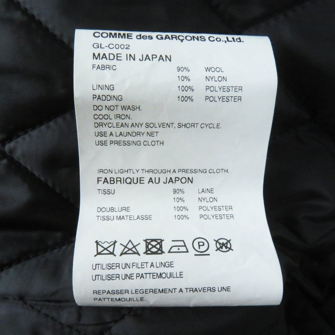COMME des GARCONS coat GL-C002 Outer: 90% wool, Outer: 10% nylon, Lining: 100% polyester, Filling: 100% polyester black Women M Used Authentic