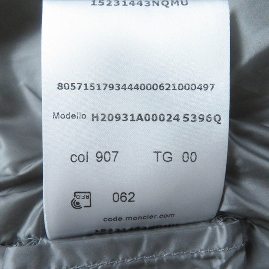 MONCLER Down jacket Outer: 100% nylon, Outer: 100% nylon, Filling: 90% down, Filling: 10% feather, Filling: 100% polyester gray CESTREDE Women 00 Used Authentic