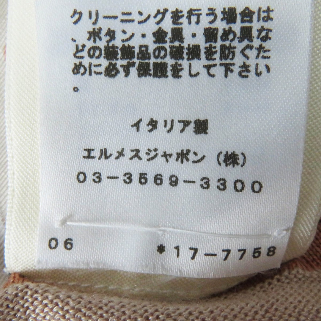 HERMES cardigan Outer: 100% silk, part: 50% cashmere, part: 50% silk Multi Clic Clac a Pois Women 38 Used Authentic