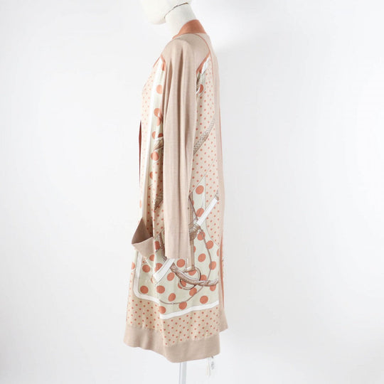 HERMES cardigan Outer: 100% silk, part: 50% cashmere, part: 50% silk Multi Clic Clac a Pois Women 38 Used Authentic