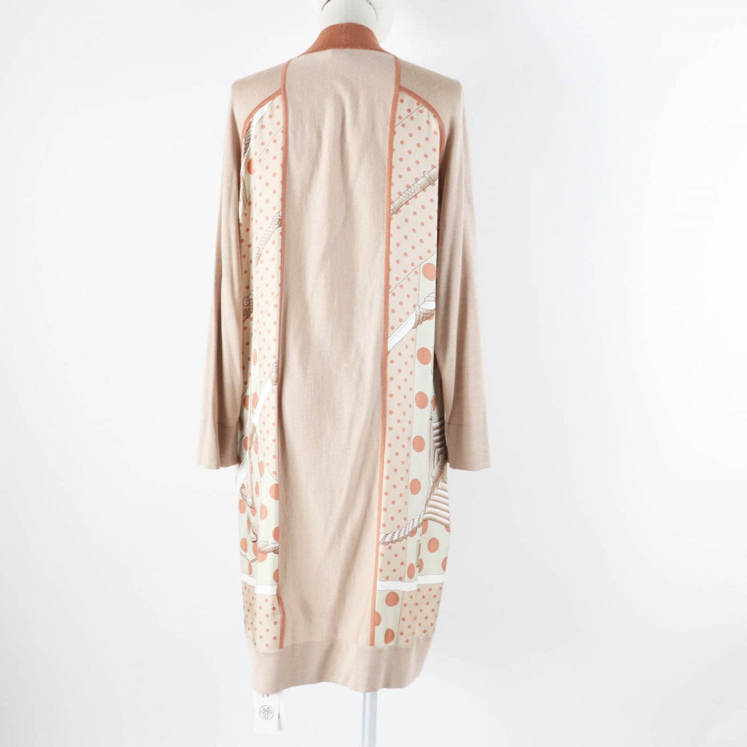 HERMES cardigan Outer: 100% silk, part: 50% cashmere, part: 50% silk Multi Clic Clac a Pois Women 38 Used Authentic