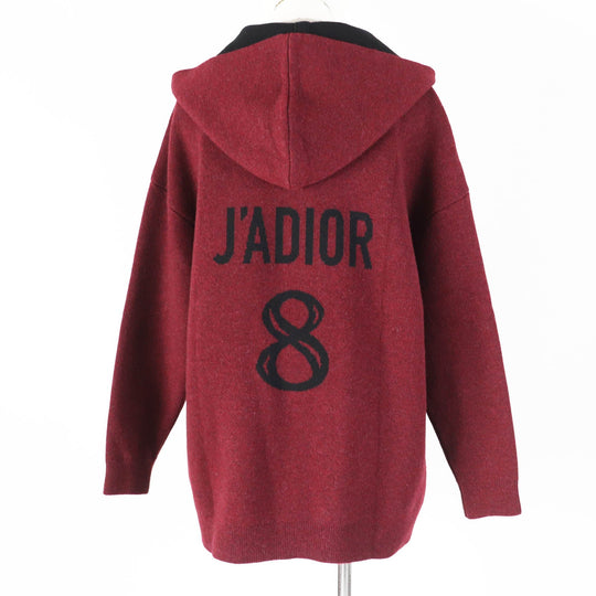 Christian Dior Hoodie 844S92AM009 Outer material: 97% cashmere, Outer material: 2% nylon, Outer material: 1% polyurethane Bordeaux JADIOR Women 40 Used Authentic