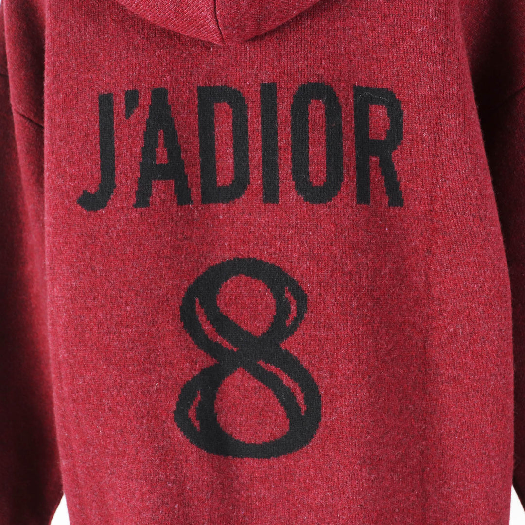 Christian Dior Hoodie 844S92AM009 Outer material: 97% cashmere, Outer material: 2% nylon, Outer material: 1% polyurethane Bordeaux JADIOR Women 40 Used Authentic