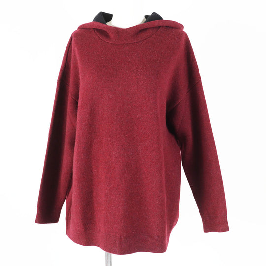 Christian Dior Hoodie 844S92AM009 Outer material: 97% cashmere, Outer material: 2% nylon, Outer material: 1% polyurethane Bordeaux JADIOR Women 40 Used Authentic