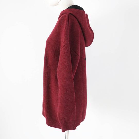 Christian Dior Hoodie 844S92AM009 Outer material: 97% cashmere, Outer material: 2% nylon, Outer material: 1% polyurethane Bordeaux JADIOR Women 40 Used Authentic