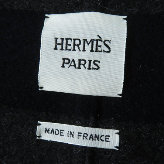 HERMES Vest Main: 98% cashmere, Main: 1% nylon, Main: 1% polyurethane, Part: 92% cashmere, Part: 6% nylon Navy gray Varsity Women 34 Used Authentic