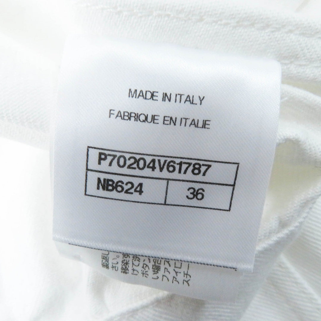 CHANEL Denim Jacket P70204 Main: 100% cotton white Women 36 Used Authentic