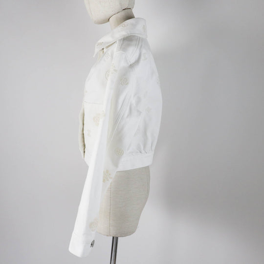 CHANEL Denim Jacket P70204 Main: 100% cotton white Women 36 Used Authentic