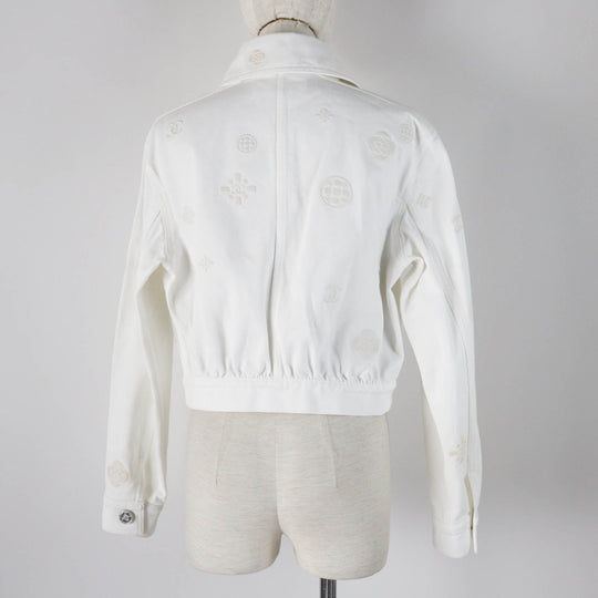 CHANEL Denim Jacket P70204 Main: 100% cotton white Women 36 Used Authentic