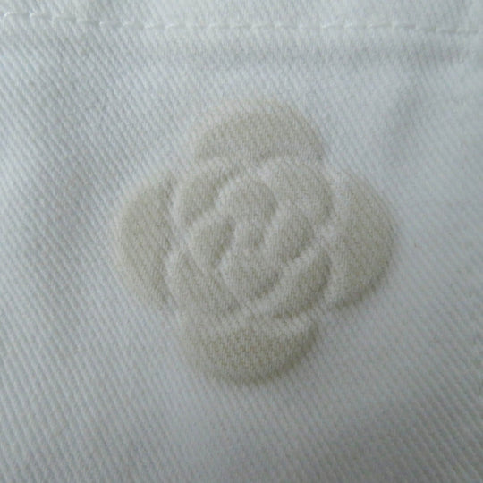CHANEL Denim Jacket P70204 Main: 100% cotton white Women 36 Used Authentic