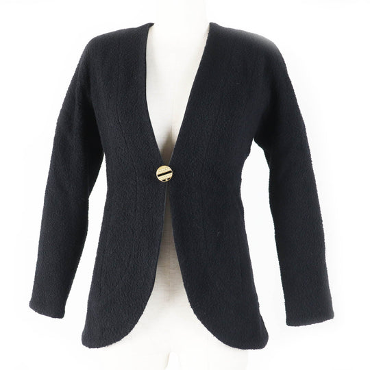 CHANEL No color jacket 19A P61936 Main: 80% wool, Main: 12% silk, Main: 8% polyamide (nylon), Lining: 100% silk, Part: 100% silk black Women 34 Used Authentic