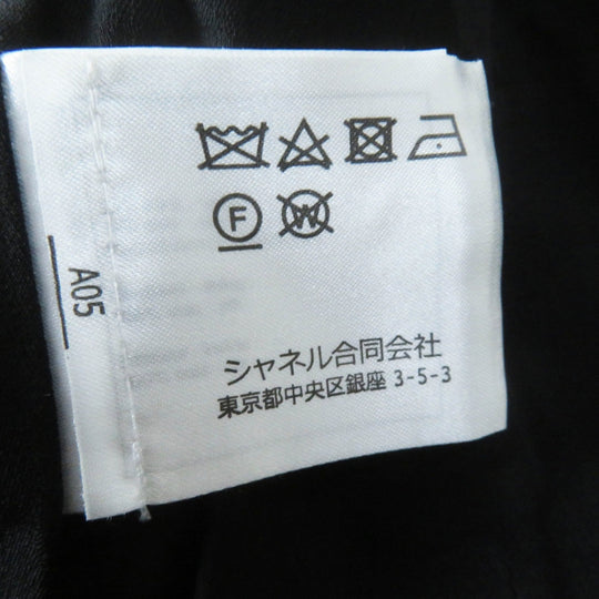 CHANEL No color jacket 19A P61936 Main: 80% wool, Main: 12% silk, Main: 8% polyamide (nylon), Lining: 100% silk, Part: 100% silk black Women 34 Used Authentic
