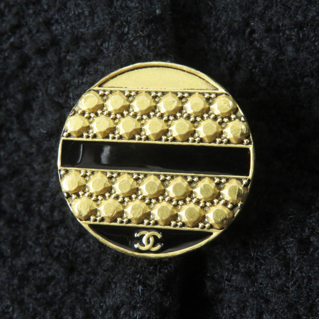 CHANEL No color jacket 19A P61936 Main: 80% wool, Main: 12% silk, Main: 8% polyamide (nylon), Lining: 100% silk, Part: 100% silk black Women 34 Used Authentic