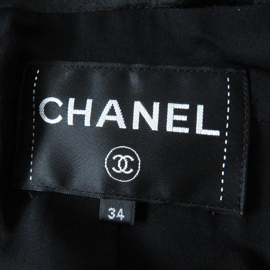 CHANEL No color jacket 19A P61936 Main: 80% wool, Main: 12% silk, Main: 8% polyamide (nylon), Lining: 100% silk, Part: 100% silk black Women 34 Used Authentic