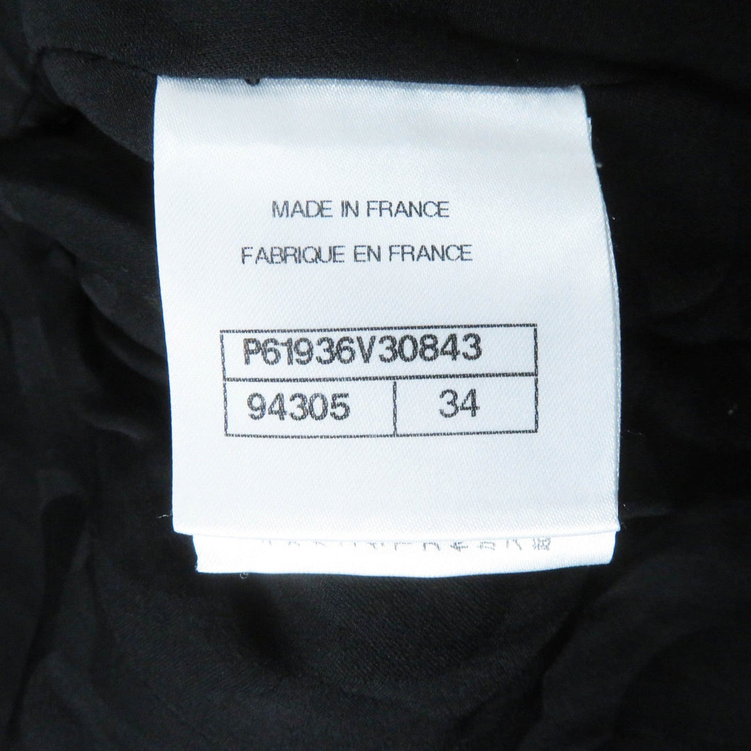CHANEL No color jacket 19A P61936 Main: 80% wool, Main: 12% silk, Main: 8% polyamide (nylon), Lining: 100% silk, Part: 100% silk black Women 34 Used Authentic