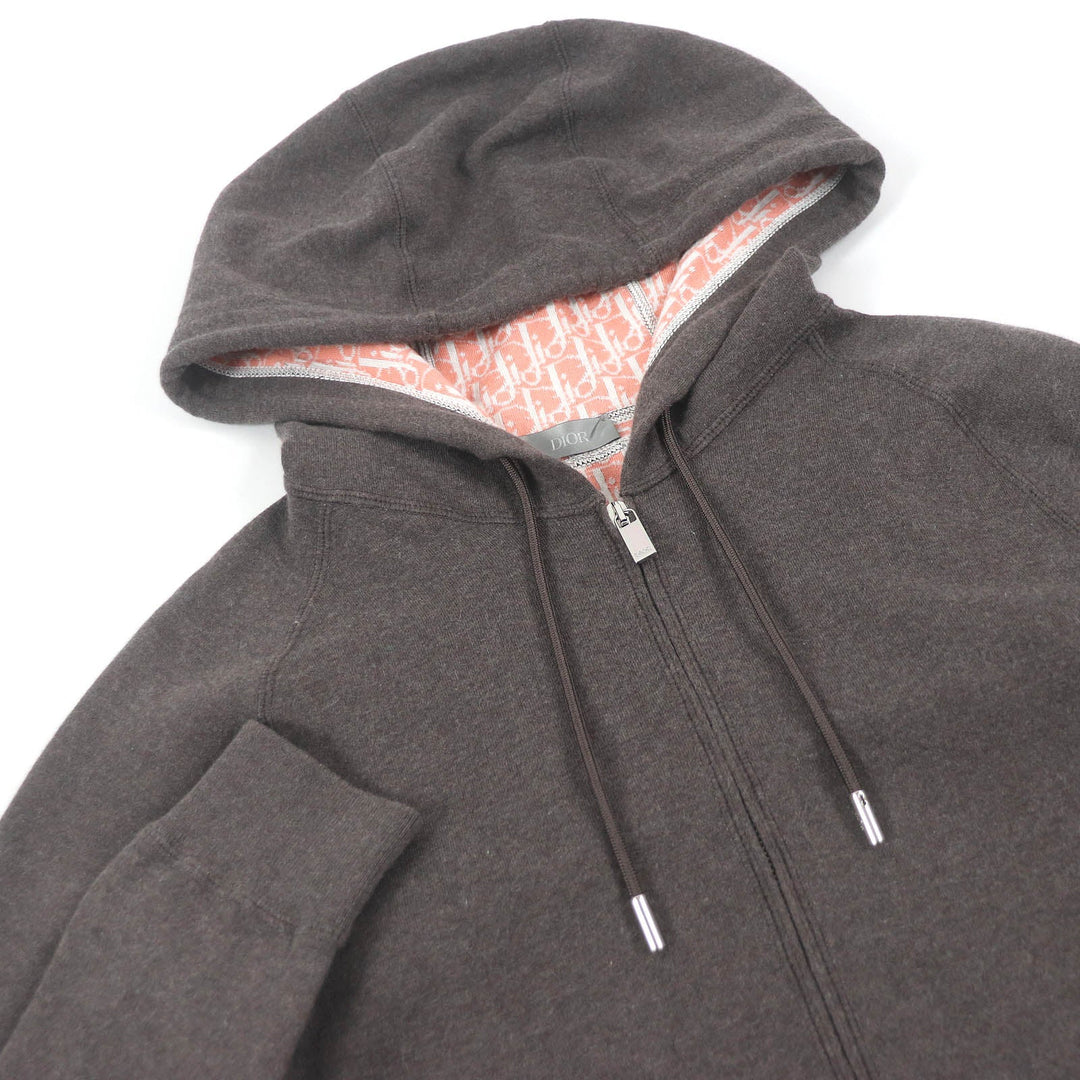 Dior HOMME Hoodie 113M221AT225 Main: 91% cotton, Main: 9% cashmere, Part: 100% rayon Brown mens S Used Authentic