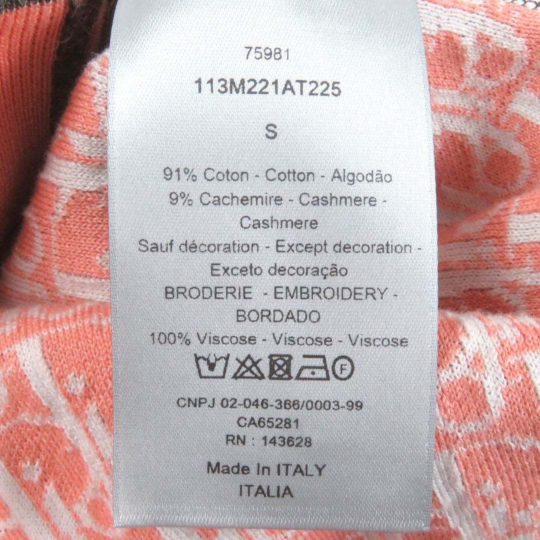 Dior HOMME Hoodie 113M221AT225 Main: 91% cotton, Main: 9% cashmere, Part: 100% rayon Brown mens S Used Authentic