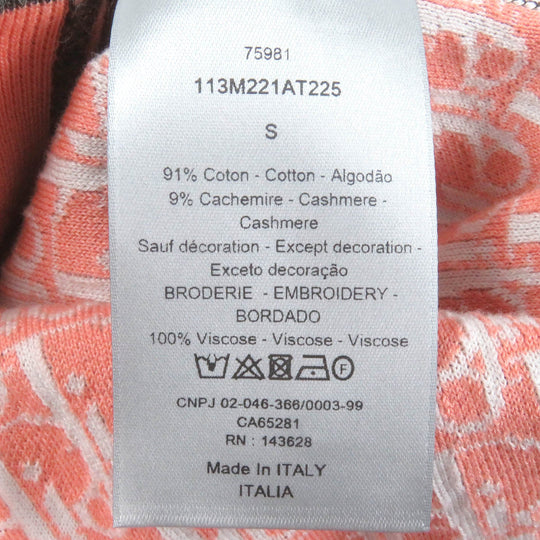 Dior HOMME Hoodie 113M221AT225 Main: 91% cotton, Main: 9% cashmere, Part: 100% rayon Brown mens S Used Authentic