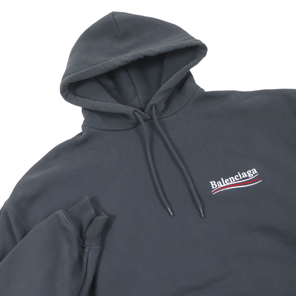 BALENCIAGA Hoodie 578135 Main: 100% cotton, Part: 100% polyester gray mens S Used Authentic