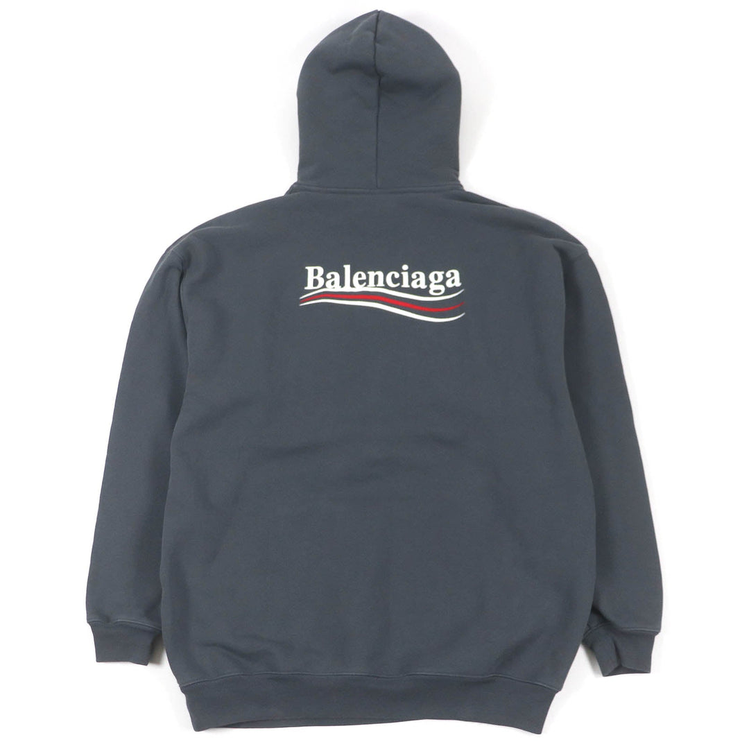 BALENCIAGA Hoodie 578135 Main: 100% cotton, Part: 100% polyester gray mens S Used Authentic