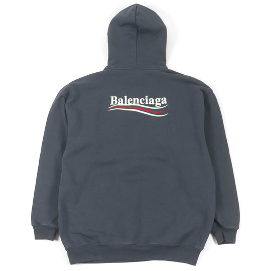 BALENCIAGA Hoodie 578135 Main: 100% cotton, Part: 100% polyester gray mens S Used Authentic