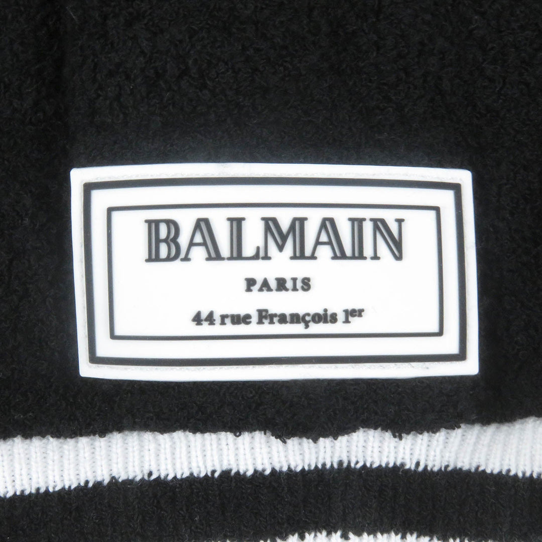 BALMAIN Short sleeve polo shirt GB045KE54 cotton black mens S Used Authentic