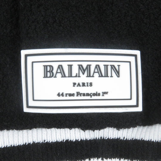 BALMAIN Short sleeve polo shirt GB045KE54 cotton black mens S Used Authentic