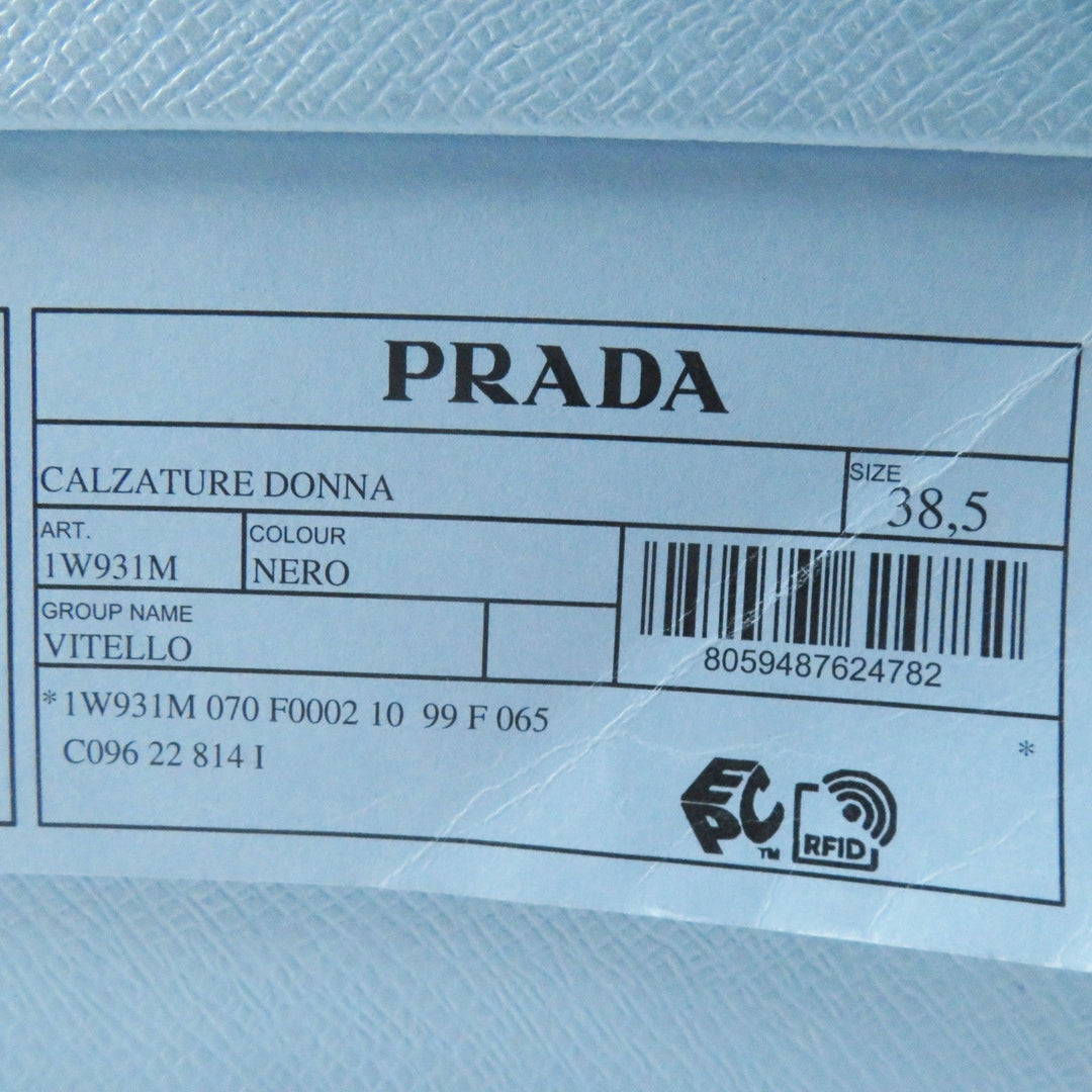 PRADA Knee-high boots 1W931M Main: Leather black CALZATURE DONNA Women 38.5 Used Authentic