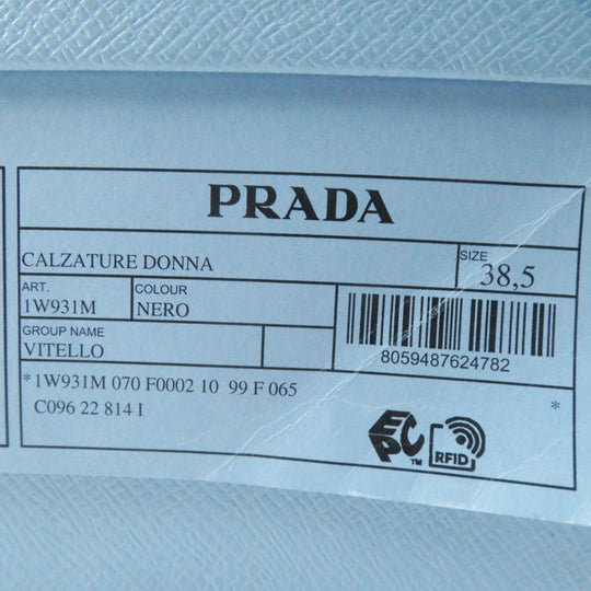 PRADA Knee-high boots 1W931M Main: Leather black CALZATURE DONNA Women 38.5 Used Authentic
