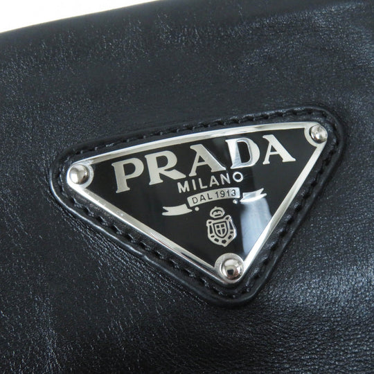 PRADA Knee-high boots 1W931M Main: Leather black CALZATURE DONNA Women 38.5 Used Authentic