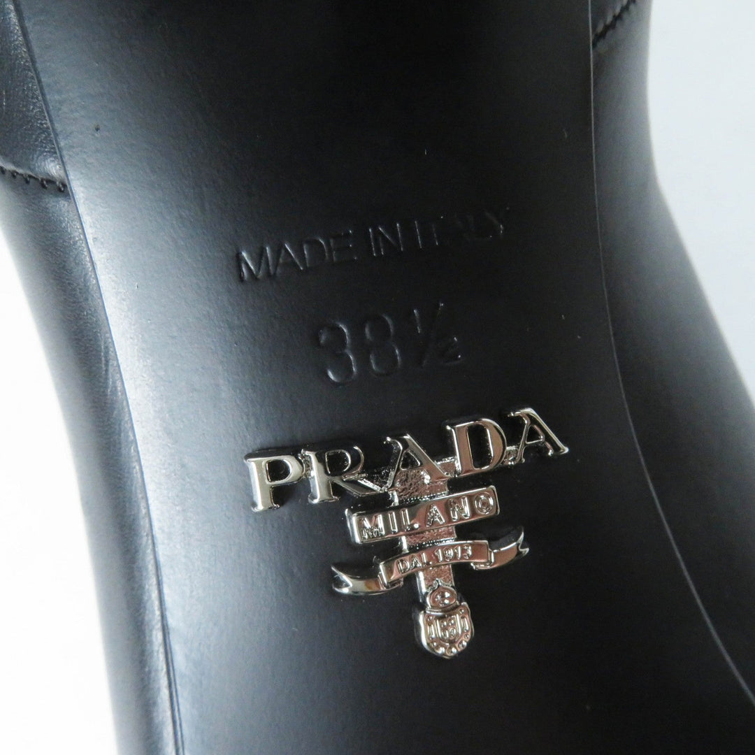 PRADA Knee-high boots 1W931M Main: Leather black CALZATURE DONNA Women 38.5 Used Authentic