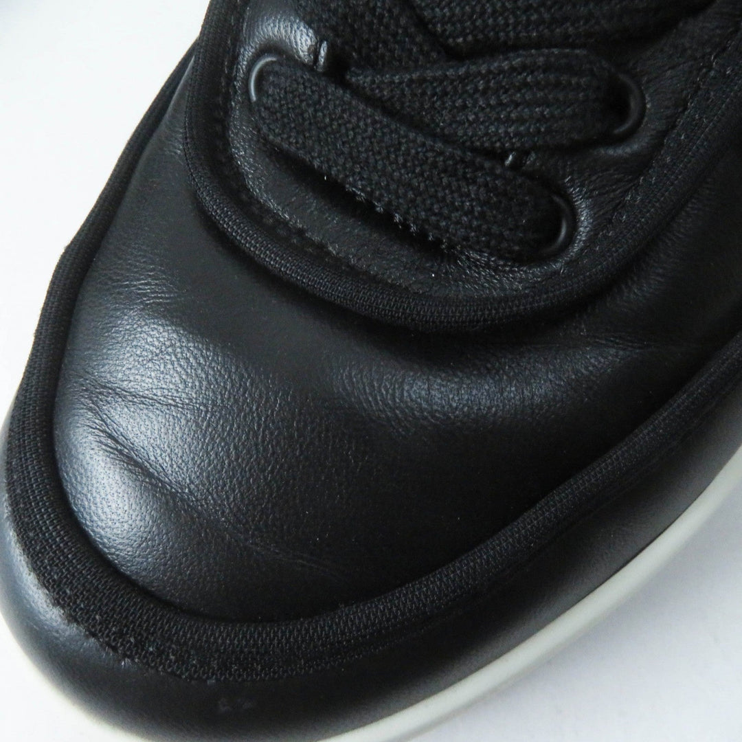CHANEL sneakers 21S G37488 Main: Lambskin Black White Women 35.5 Used Authentic