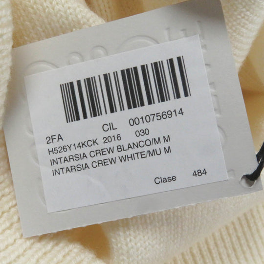 LOEWE sweater H526Y14KCK Main: 95% wool, Main: 2% mohair, Main: 2% polyamide, Main: 1% polyester Ivory mens M Used Authentic
