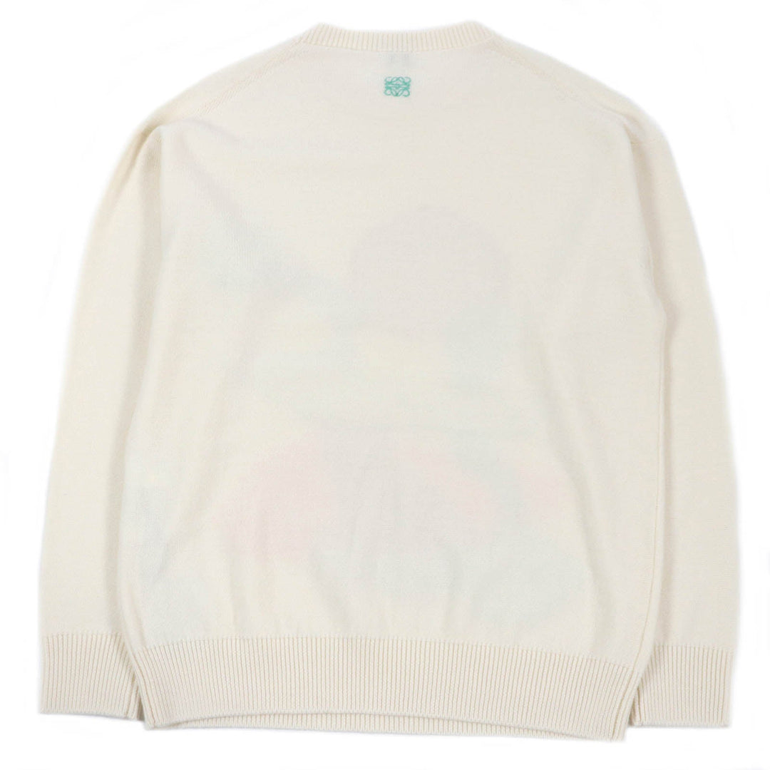 LOEWE sweater H526Y14KCK Main: 95% wool, Main: 2% mohair, Main: 2% polyamide, Main: 1% polyester Ivory mens M Used Authentic