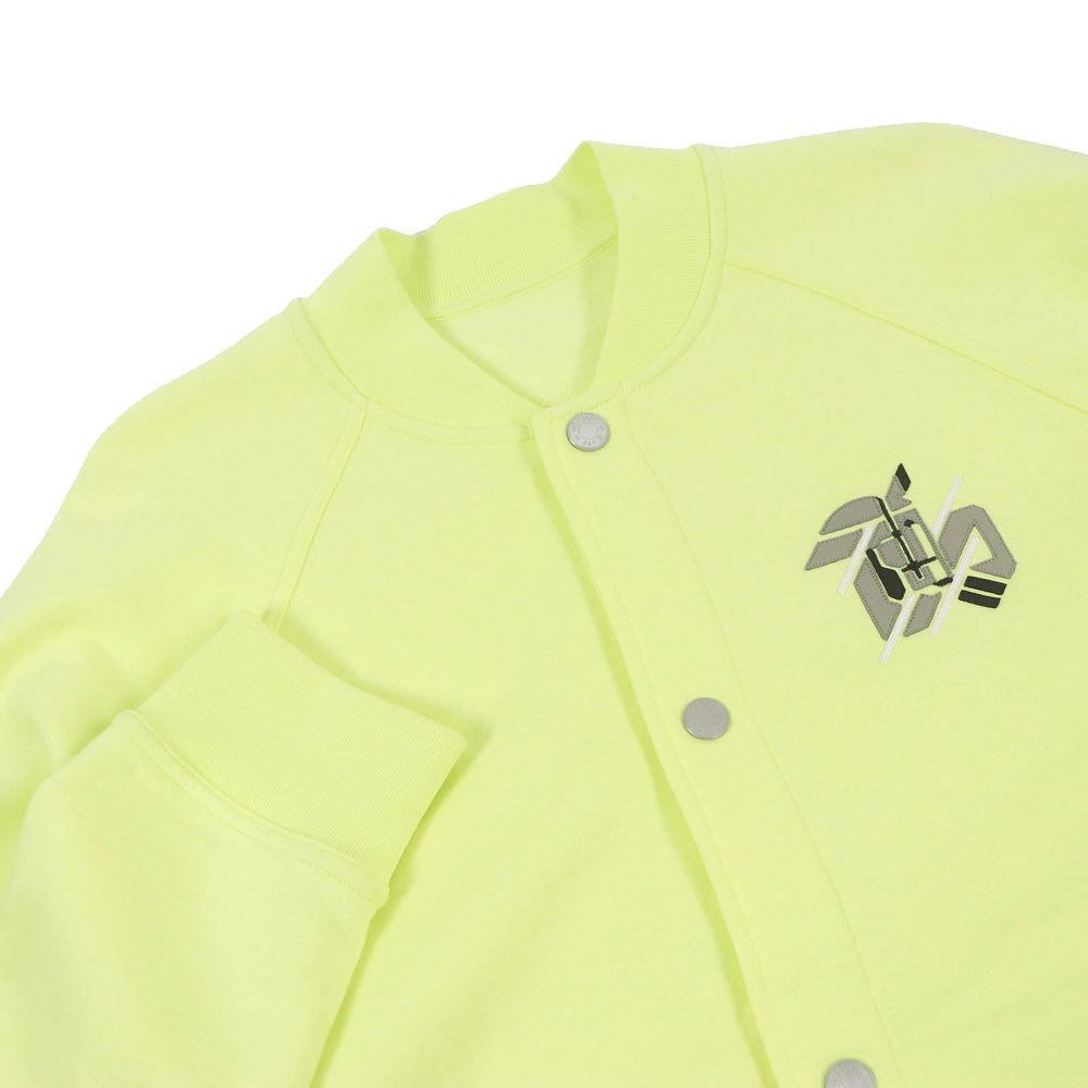 HERMES Blouson Main: 100% cotton, Part: 90% cotton, Part: 10% polyurethane, Leather part: sheepskin Light green Chevaux en Symetrie mens Used Authentic
