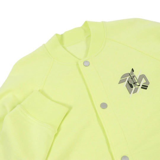 HERMES Blouson Main: 100% cotton, Part: 90% cotton, Part: 10% polyurethane, Leather part: sheepskin Light green Chevaux en Symetrie mens Used Authentic