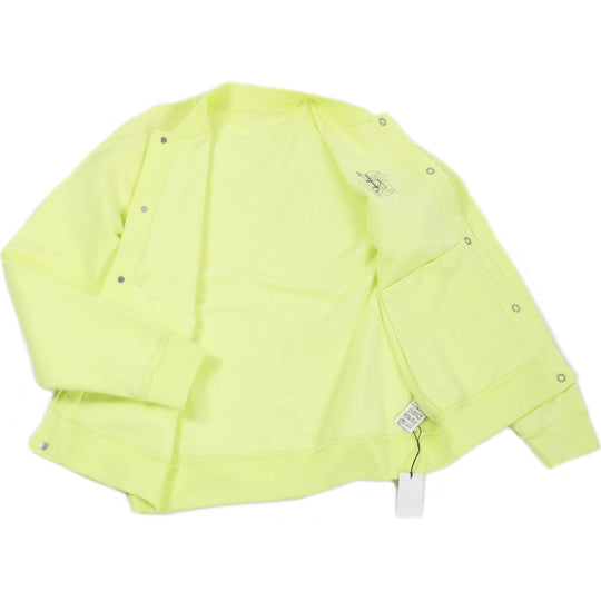 HERMES Blouson Main: 100% cotton, Part: 90% cotton, Part: 10% polyurethane, Leather part: sheepskin Light green Chevaux en Symetrie mens Used Authentic
