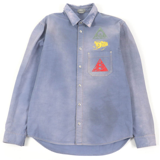 Dior HOMME Long sleeve shirt 013D580E324X cotton blue 41