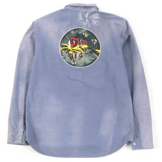 Dior HOMME Long sleeve shirt 013D580E324X cotton blue 41