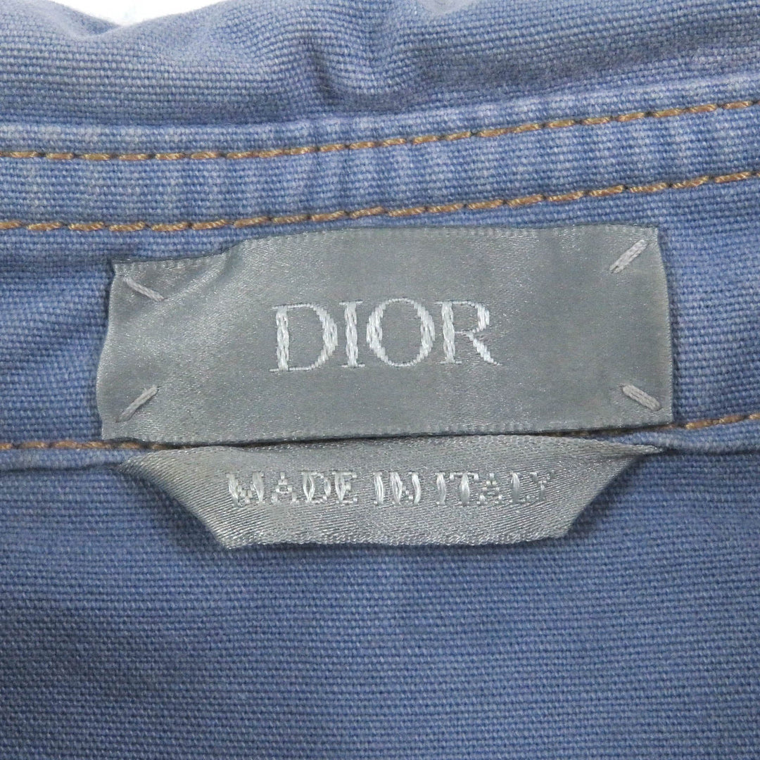 Dior HOMME Long sleeve shirt 013D580E324X cotton blue 41
